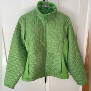 LL Bean quilted puffer jacket lightweight thinsulate lime green medium